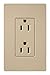 Lutron Claro 15 Amp Duplex Outlet, SCR-15-DS, Desert Stone