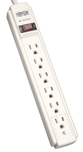 Tripp Lite 6 Outlet Surge Protector Power Strip, 4ft Cord, $20,000 INSURANCE (TLP604)