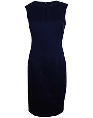 Women's Embossed Scuba Midi Dress with Cutouts