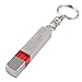 Amico Phoenix Pattern Car High Voltage Static Discharger Keychain Silver Tone Red