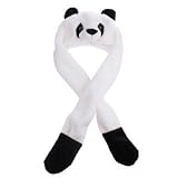 Panda Hat with Long Mittens Plushy Animal Cap by TheCuteHats