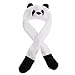 Panda Hat with Long Mittens Plushy Animal Cap by TheCuteHats