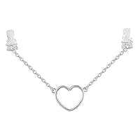 Polytree Sweater Collar Clip Cardigan Dress Blouse Shawl Hollow Love Heart Chain Duck Clasp Clip