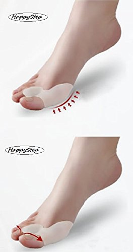 HappyStep® 1 Pair Gel Toe Separators, Big Toe Straightener, Bunion Corrector, Big Toe Alignment, Hallux Valgus Corrector - Thumbnail 6