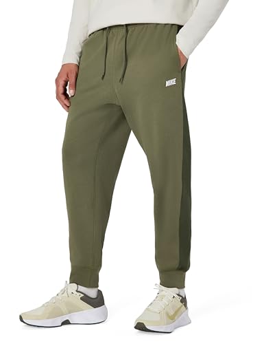 Nike Men's Club Varsity Jogger, Medium Olive/Cargo Khaki/White, X-Large-Tall