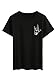 SheIn Women's Love Hand Gesture Print Short Sleeve T-Shirt Tee