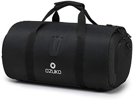 Travel Garment Bag Duffel Backpack - DAYGOS 3 in 1 Suit Cover Storage Bag Business Collapsible Wrinkle Prevention Travel Bag with Shoe Pouch (Black)