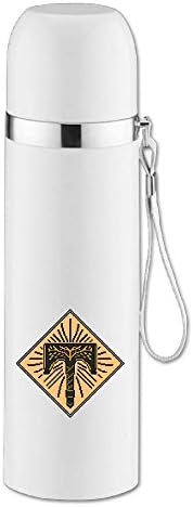 ASCHO2 Vacuum Insulated Stainless Steel Rise Of Iron Water Bottle With Cup Cap And Pourable Stopper For Indoor And Outdoor Activities, 25-Ounce