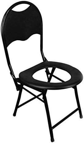 fghdfdhfdgjhh Portable Strengthened Foldable Toilet Chair with Backrest Travel Camping Fishing Mate Chair Outdoor Activity Accessories
