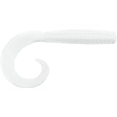 BAITFUEL Saltwater GO2 Grub | Premium Soft-Plastic Grub for Saltwater Species | Action-Packed Tail + Scent Technology | White, 5-Inch