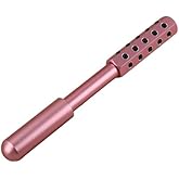 Betypura 30-Stone Facial Roller - Cooling Face & Neck Massager Tool for Skin Rejuvenation | 360° Contouring with Germanium Stones & Aircraft Aluminum | Portable 7.6" Beauty Roller - Pink