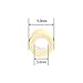 200Pcs Beads Silicone Aluminium Micro Nano Rings 3mm Lined For I Tip/Nano Hair Extensions Tool Beads (1 Bottle, Blonde Color)