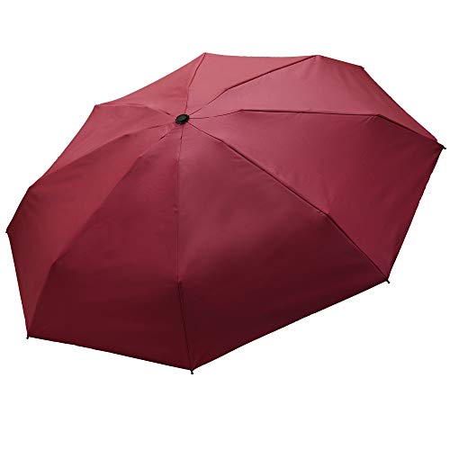 Goothdurs Travel Mini Umbrella - Compact Small Sun & Rain Windproof Umbrellas for Women Men with 95% Anti-UV Portable Lightweight Outdoor Parasol