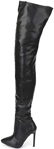 JiaLuoWei Over The Knee Boots for Women High Heels Plus Size Unisex Boots 12cm High Heel