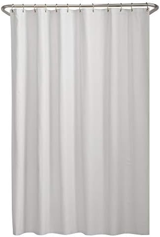 MAYTEX Microfiber Fabric Shower Curtain Liner 70in x 72in White