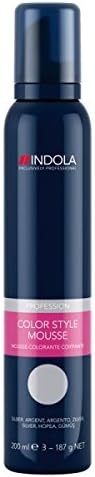 Indola Colour Style Mousse 200ml Professional Permanent Hair Dye - Silver