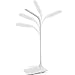 LED Table Lamp,Yoocool Modern Stylish USB Port with Third Gear Touch Control LED Eye Lamp Brightness Adjustable Gooseneck Portable Eye-Protected Small Table Lights (White Stand)