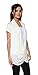 Free to Live Women's Lightweight Short Sleeve Criss Cross Pullover Nursing Top Ivory