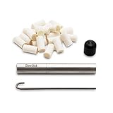 Large SilverStick: 15 Cotton Filters (Lg), Poker, End Cap and a Cigarette Style Pipe