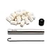 Large SilverStick: 15 Cotton Filters (Lg), Poker, End Cap and a Cigarette Style Pipe