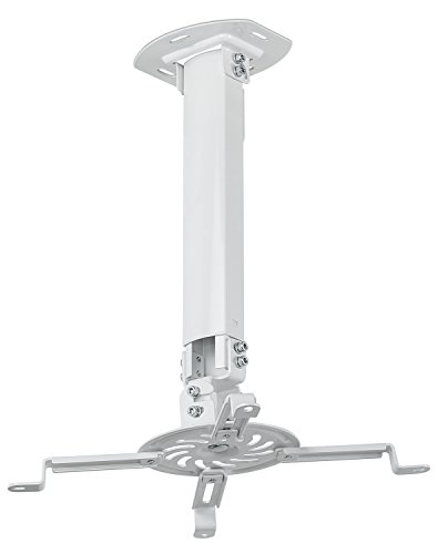 Mount-It! Ceiling Projector Mount Height Adjustable Universal Stand Fits Epson Optoma Benq Viewsonic Projectors, 30 Lbs Capacity (Medium)