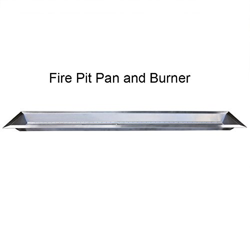 Stanbroil Stainless Steel Linear Trough Drop-In Fire Pit Pan and Burner 60 by 6-Inch