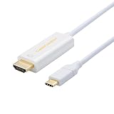 USB C to HDMI 4K@60Hz, CableCreation USB Type C to HDMI 3 Feet Cable Thunderbolt 3 Compatible, Compatible with MacBook Pro 2019/Surface Book 2/Chromebook Pixel/Yoga 920/Samsung S10, S9, S8, White