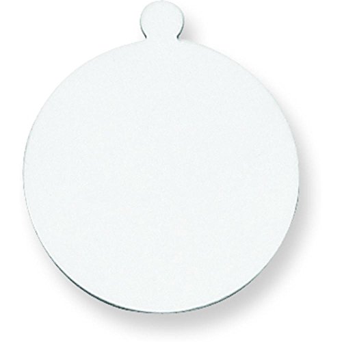 14K White Gold Round Stamping Disc 0.018