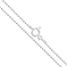 Sterling Silver Italian Ball Bead Chain 1.2mm 925 Italy New Dog Tag Necklace 18