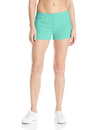 Soffe Women's Low Rise Authentic Cheer Short, Pool Blue, Small in