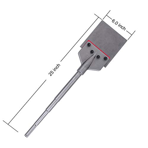 Monkey King Bar Sds Max Bits Floor Scraper - 6"X25" Tile Tools - 6 Inch Wide Blade -Sharpened Tile- Demolition Steel Hammer Accessory