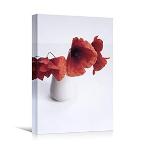 signwin Canvas Wall Art Red Flower Portraiture Colorful...