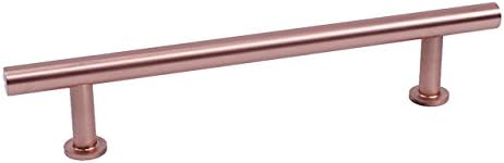 Century Modern Geo 128mm cc T-bar, overall 7", Cabinet Hardware, Closet and Drawer, Office, 10478, Value Pack of 10 (Satin Rose Gold)