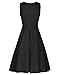 STYLEWORD Women's 2024 Fashion Summer Dresses Little Black Dress Casual Sleeveless Cotton Skater Flare Formal Midi Sundresses Trendy Clothes(Black,S)