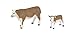 Big Country Toys Hereford Cow & Calf - 1:20 Scale - Hand Painted - Farm Toys - Farm Animal Toys