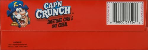 QUAKER CAP’N CRUNCH BREAKFAST CEREAL, 18OZ BOX, 18 OZ