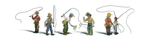 Fly Fishermen HO Scale Woodland Scenics