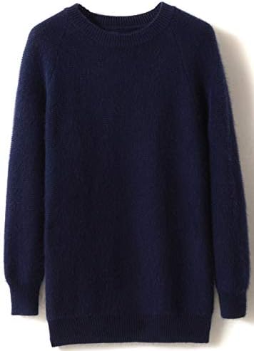 Women's Winter Cashmere Knitted Crewneck Long Sleeve Warm Wool Pullover Sweater