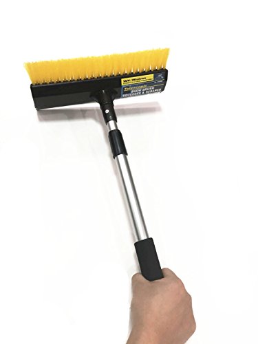 TSY TOOL 44" inch Extendable Snow Brush with Squeegee & Ice Scraper,Super Extender Snowbroom, Foam Grip, Auto SUV, Car ,Minivan, Truck Snow Brush