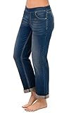 PajamaJeans Women's Boyfriend Stretch Knit Denim Jeans, Bluestone Wash, XL 16-18