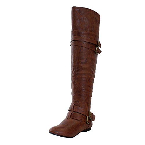 Nature Breeze Vickie-16H over knee boot Tan 9