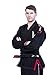Vector Men's BJJ Gi with Bonus White Belt Ripstop Pants for Brazilian Jiu Jitsu (2, Black)