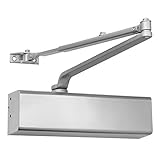 Heavy Duty Grade 1 Cast Aluminum Commercial Door Closer, Lawrence Hardware LH816 For High-Traffic Entrances/doorways/Aluminum Storefronts (1, Aluminum (AL))