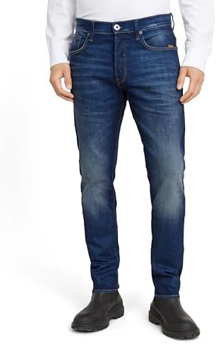 G-STAR RAW Men's 3301 Slim Fit Jeans, Color: Worker Blue Faded