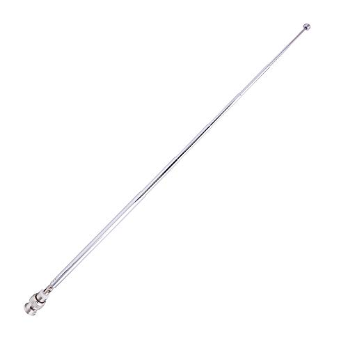 Fancasee BNC Radio Antenna with BNC Male Plug Jack Connector Adapter Telescopic Stainless Steel HF VHF UHF Antenna for Portable Handheld Radio Scanner FM Transmitter Wireless Microphone Receiver