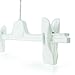 Hangerworld 25 White 15inch Plastic Coat Clothes Garment Pants Skirt Hangers Adjustable Clips