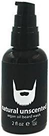 Hemlock Park Natural Beard Wash | Cleanse &amp; Condition | Made With Organic Argan Oil (Natural Unscented, 2 Ounce Travel Size)