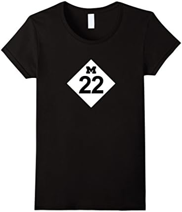 Women's M22 Michigan Highways T-Shirt Medium Black