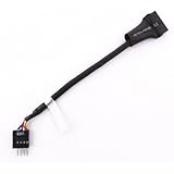 USB 2.0 9Pin header male to Motherboard USB 3.0 20pin Housing Female cable 10cm