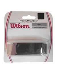 Wilson Negro Premium piel Grip de repuesto de tenis
